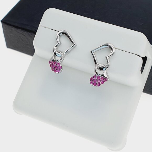 "925 sterling silver luxury CZ earrings for women/girls, Best for gift, RJUS2240 - Picture 3 of 10